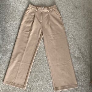Nicole Miller Tan Wide Leg Women's Trousers